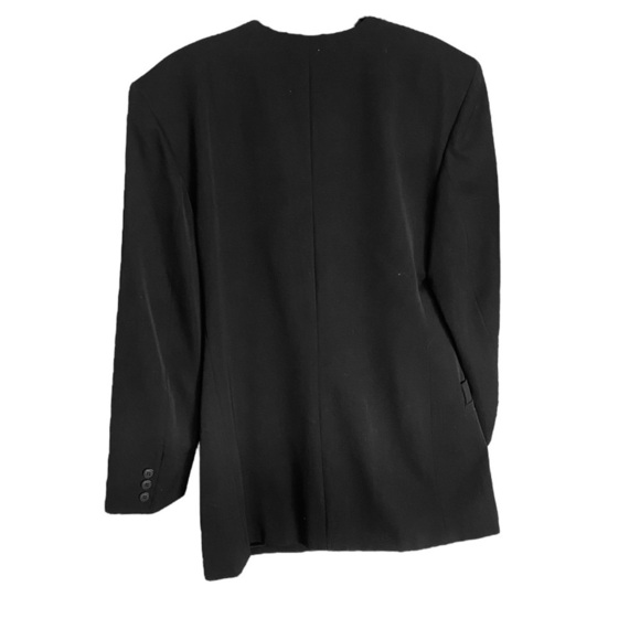 ELLEN TRACY Wool Blazer Double Breasted Single Button BLACK SIZE 12 Gothic EUC - Picture 5 of 10